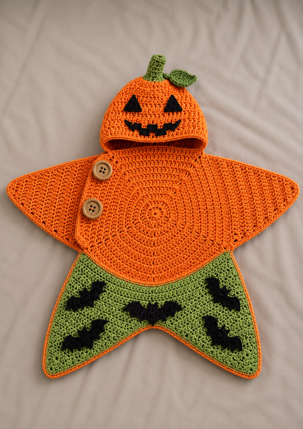 Halloween Crochet Baby Onesie